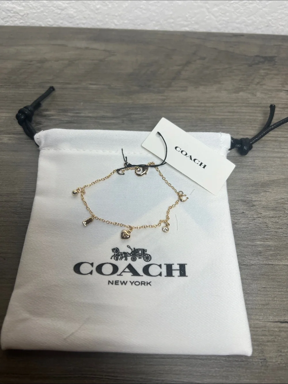 Coach Charm Bracelet Gold